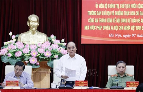 Chủ tịch nước Nguyễn Xuân Phúc chủ trì làm việc về Đề án xây dựng Nhà nước pháp quyền XHCN Việt Nam